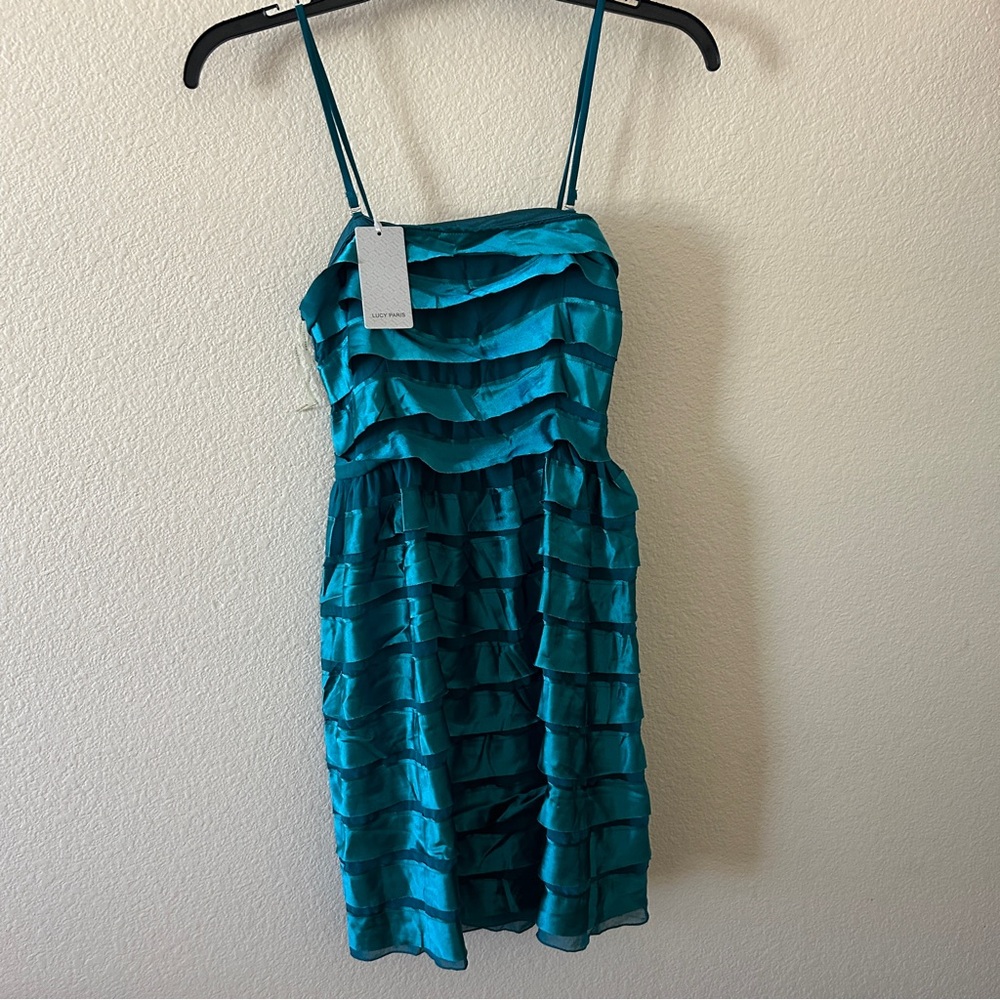 Lucy Paris Aqua Thin Strap Dress